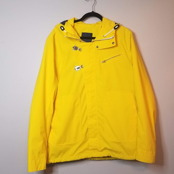 Nautica Fisherman Jacket Yellow Sz L 